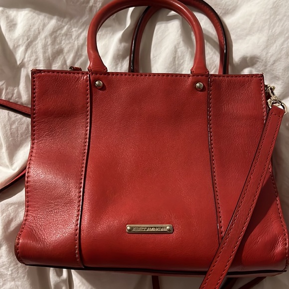 Rebecca Minkoff Avery Mini Tote Bag In Red - Picture 4 of 6